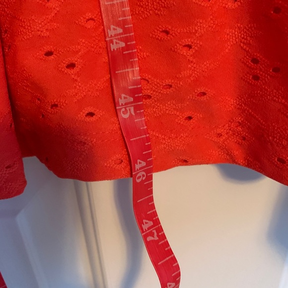 NWOT London Style Collection, Coral Color Eyelet Dress, Women's Size 12 - Picture 8 of 10